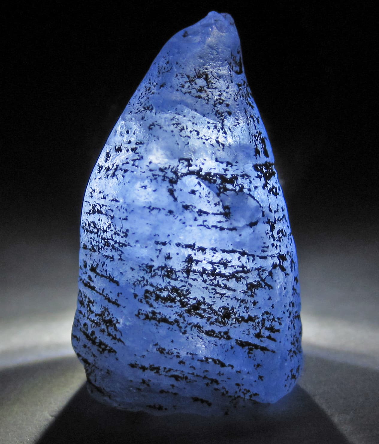 Rough blue sapphire crystal from Sri Lanka